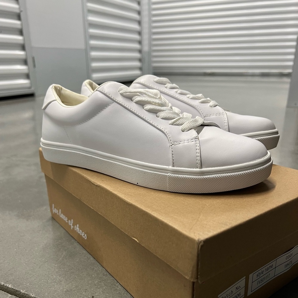 White and Cream Sneakers from FEVER SOLE